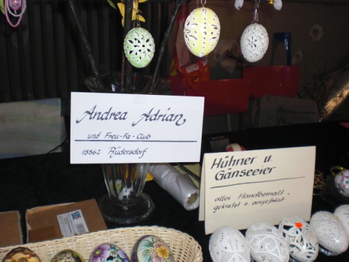 Ostereierdesign Festtagsschmuck, Andrea Adrian, Rüdersdorf, Telefon: 033638-60715