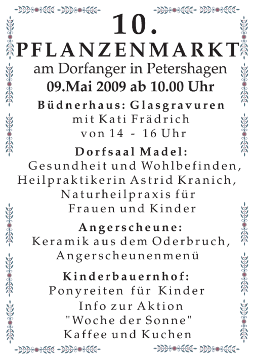 Pflanzenmarkt 2009